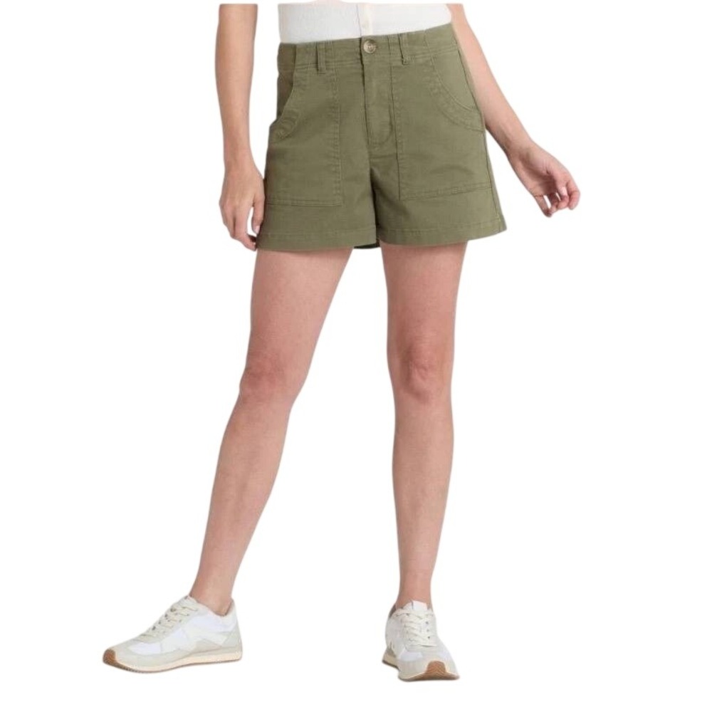 Universal Thread Women's Green High Rise Utility Cargo Shorts Size 14